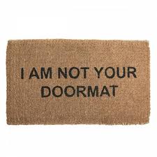 no pushover door mat